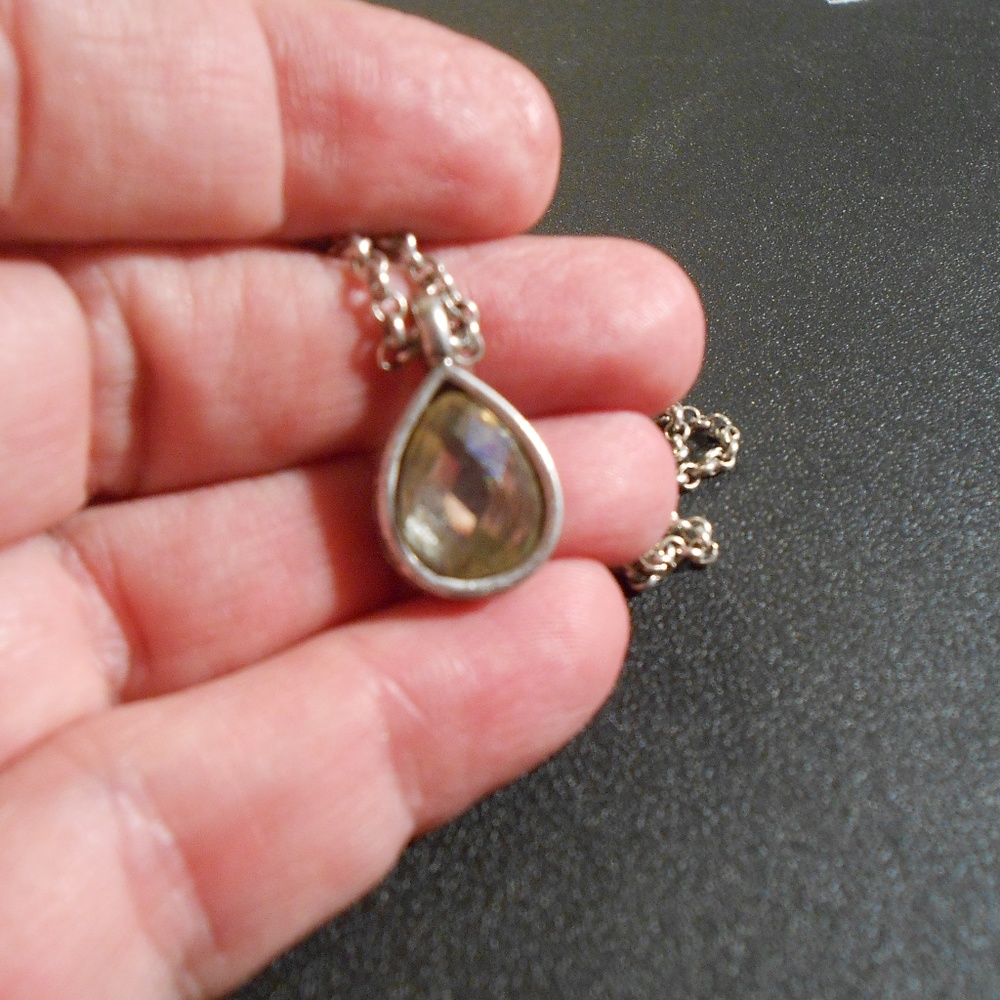Silver Baked Beads Necklace